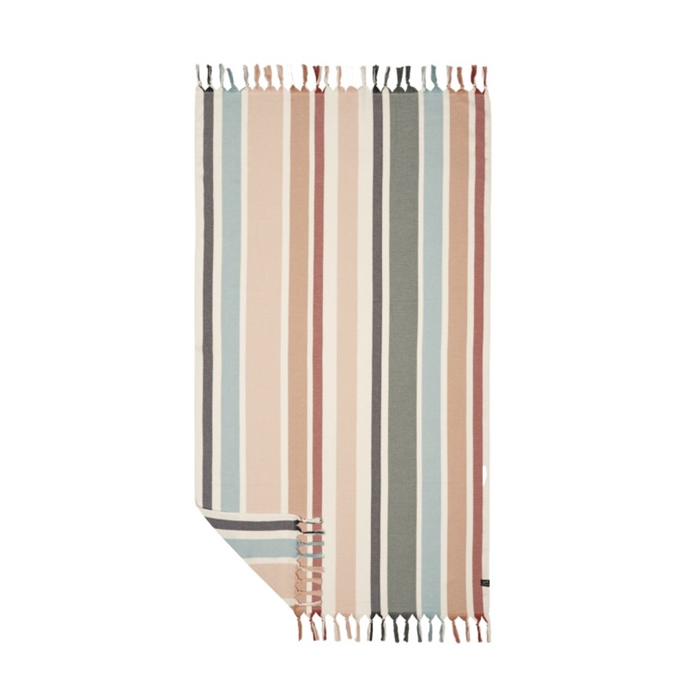 Slowtide Zoey Turkish Striped Multicolor Beach Towel